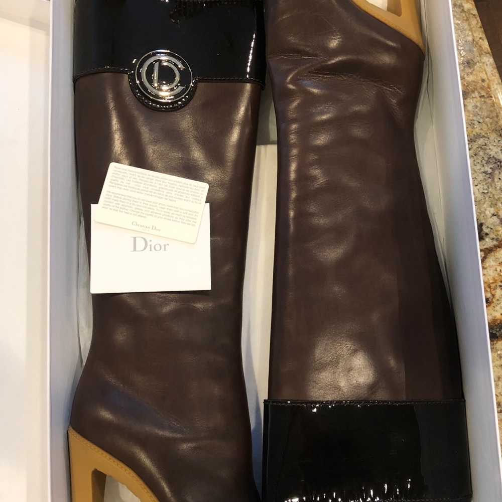 Christian Dior initiales boot espresso size 38.5 - Picture 4 of 5